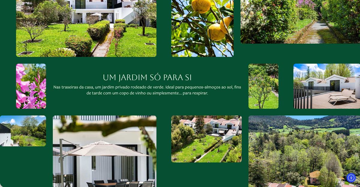 Screenshot do website Casa da Bruma, alojamento e Bruma Artesanato nas Furnas, Açores