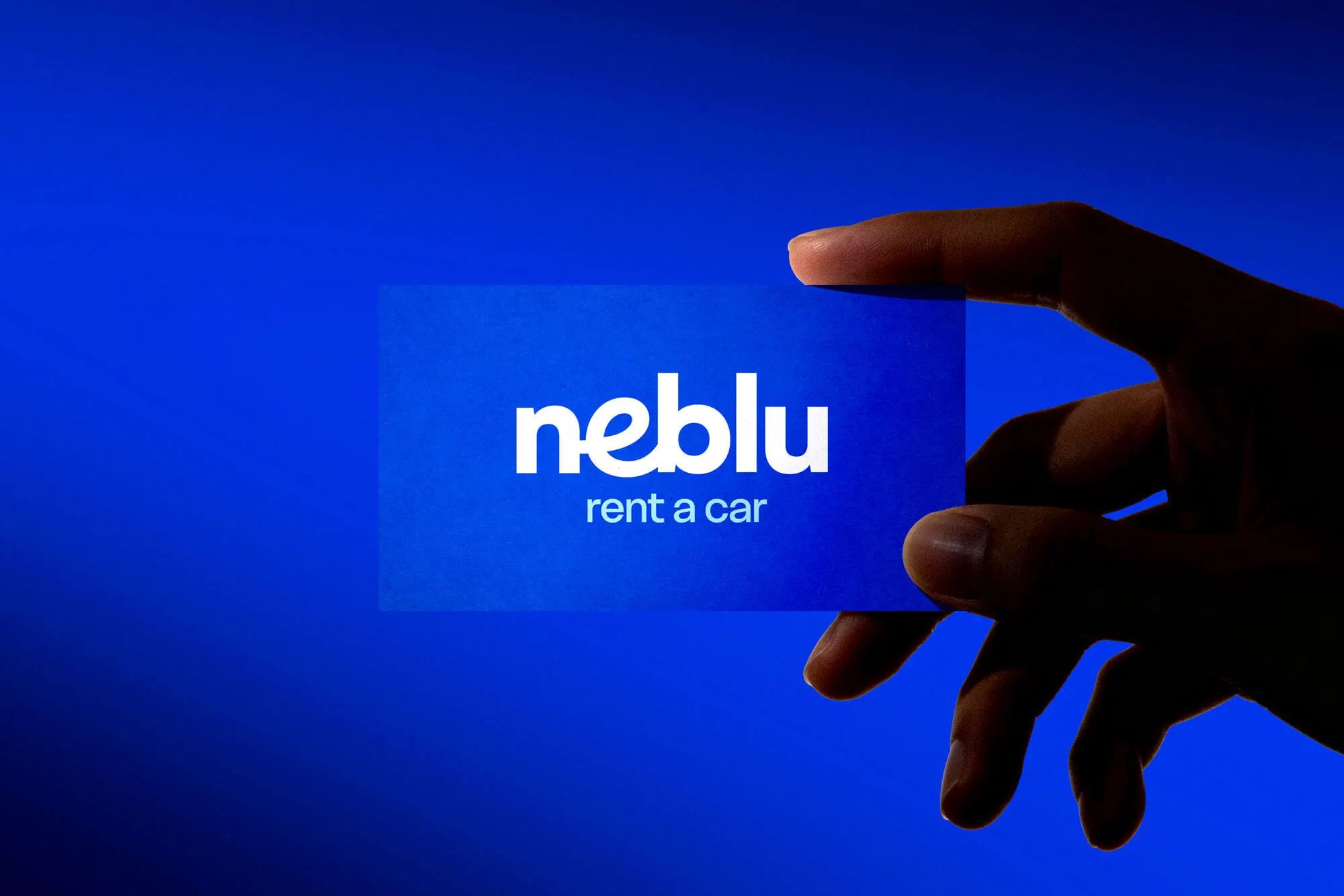 Neblu Rent-a-Car · logotipo e identidade visual para rent-a-car nos Açores e Madeira